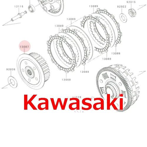 Kawasaki Genuine 2009-2023 Ninja650 KLR650 Versys650 HUB CLUTCH 13087-0046 - Image 1 of 1