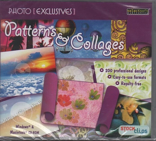 PhotoExclusives: Patterns & Collages (PC/MAC-CD, 2009) - NEW in Jewel Case - Image 1 of 2