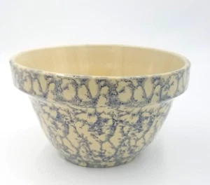 Blue Sponge Ware 7” Mixing Bowl Roseville Ohio Robinson Ransbottom Pottery RRPco - Picture 1 of 4