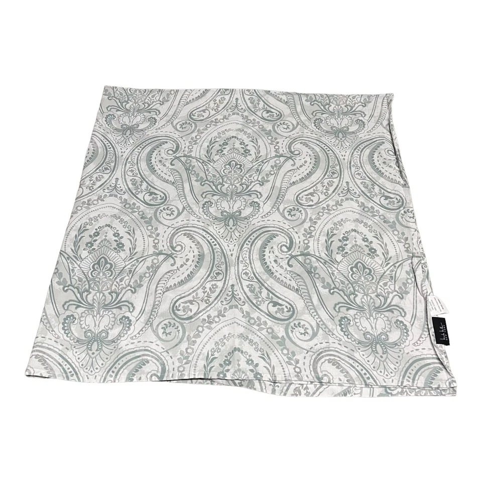 Green Blue Paisley Nicole Miller Home Fabric Shower Curtain Boho Print 63x67.75 - Image 1 of 4