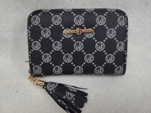 Wendy Keen black & grey Wallet with gold accents. 5x3.5". Brand new - Picture 1 of 6