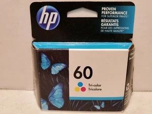 Expired 10/2017 HP Original Genuine 60 Tri-Color Printer Ink Cartridge Sealed - Picture 1 of 2