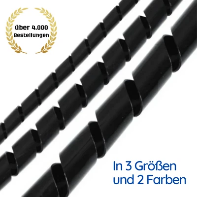 Kabelspirale Spiralschlauch Kabelschlauch Kabelschutz Kanal zuschneidbar 10 m - Bild 1 von 3