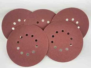225mm mm Sanding Discs / Hook&Loop hole pads 9'' 120 GRIT 25PCS ✅ 🚚FREE FREE🚚 - Picture 1 of 2