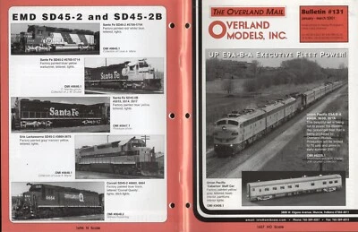 catalogo OVERLAND MODELS MAIL Bulletin 131 2001 + prices USD  N, HO,  O.   E  bb - Image 1 of 2