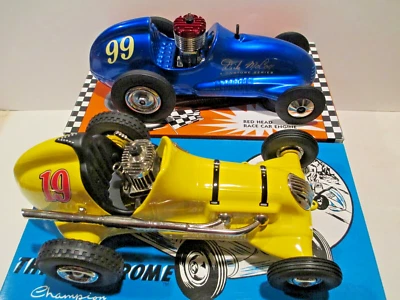 2 vintage Thimble Drome Nylint tether race cars, toy line control. Mint - Image 1 of 4