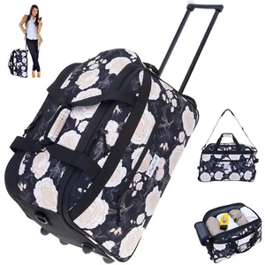 Trolley Sporttasche Damen Elephant Travel Duffle 55 cm 45 L 13024 Flower Schwarz - Bild 1 von 19