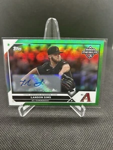 2023 Topps Pro Debut - Green Foil Autographs #PD-100 Landon Sims /99 (AU, RC) - Picture 1 of 1