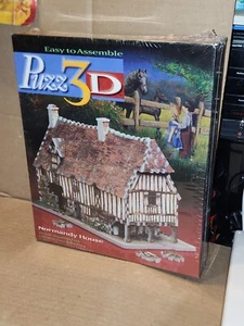 Puzz 3D Normandy House Jigsaw Puzzle Milton Bradley 1995 NEW 225 Pieces Wrebbit - Picture 1 of 5