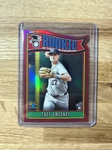 Bowman Trey Sweeney 2025 rojo #’d 1/5 novato del año favoritos #ROY-12 Tigers - Imagen 1 de 3