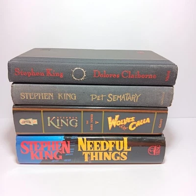 Stephen King 4 Book Lot Hardcover Pet Sematary Needful Things Dark Tower Dolores - Image 1 of 4