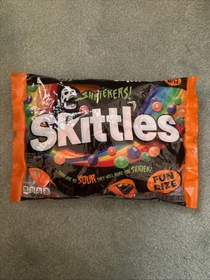 Caramelo de Halloween masticable tamaño agrio divertido Skittles Shriekers 10,72 oz Foto 1 de 2