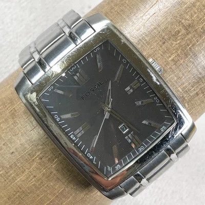 Fossil Arkitekt Men FS-4317 Fashion Date Silver Tone Quartz 33mm Watch 7 1/4" - Image 1 of 4