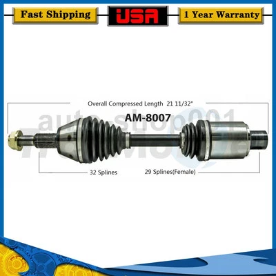 Переднее правое соединение оси CV для Dodge Nitro 4WD 4,0 л 2011 2010 2009 2008 2007 - Изображение 1 из 2