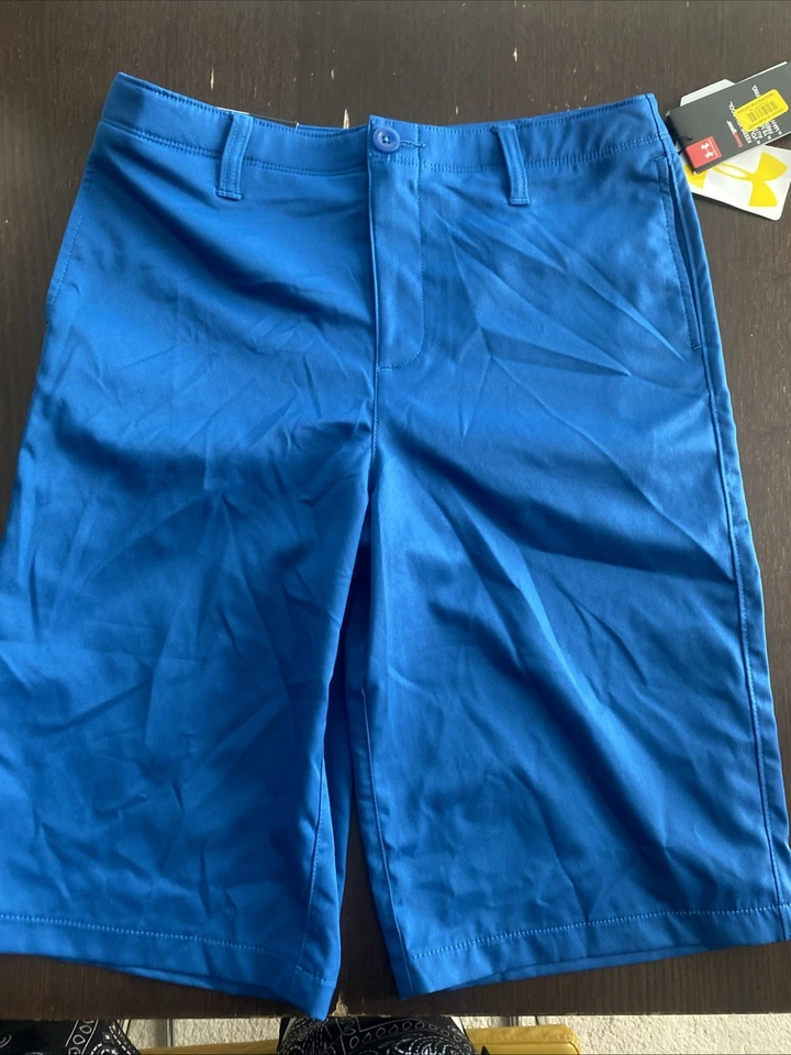 Under Armour Boys Match Play Golf Shorts Heat Gear 1290349 Size 18 Black