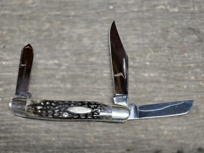 Estuche vintage 1979 6347 hp 3 hojas - asas de hueso de 1 punto / ¡hermoso cuchillo!! Foto 1 de 4