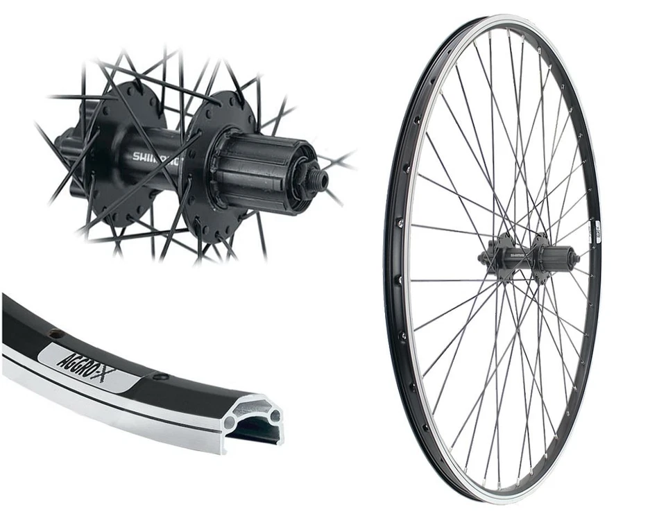 28 Zoll Hinterrad schwarz Shimano 8,-9,-10 fach V-Brake Laufrad Hohlkammer 29" - Bild 1 von 1