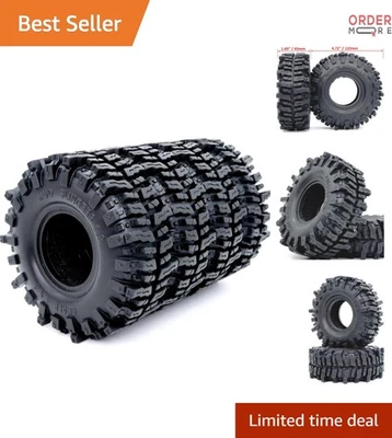 RC 1.9 Mud Slingers Tires 120mm Soft Sticky for 1/10 Rock Crawlers Off-Road - Image 1 of 4