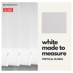 Premium White Vertical Blind Replacement Slats 89mm (3.5" wide) Custom Made Size - Picture 1 of 5