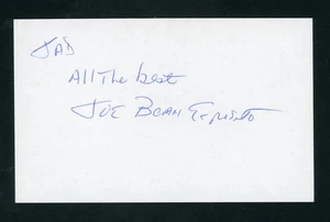 Joe 'Bean' Esposito Singer, Songwriter; Brooklyn Dreams Signed 3x5 Card E28543 - Picture 1 of 1