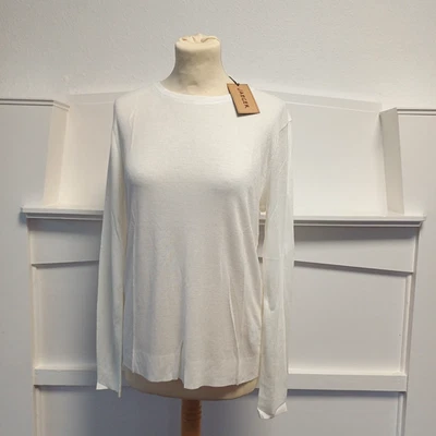 BNWT Jaeger Lightweight Viscose and Wool Knitted Top in Ivory Size M RRP £50 - Image 1 of 4