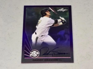Dansby Swanson Rookie Auto Braves 15/15 2015 Leaf Metal Purple 15/15 - Bild 1 von 2