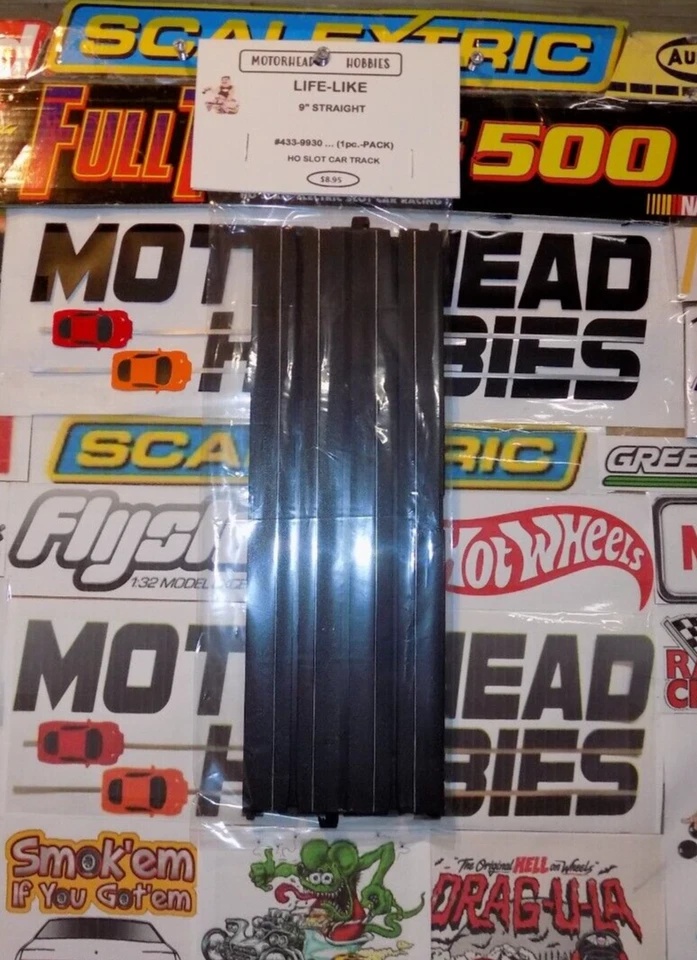 LIFE-LIKE, 9" STRIAGHT, HO SLOT CAR TRACK, #433-9930, (1-PACK) Foto 1 de 1