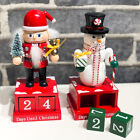 Christmas Wooden Nutcracker Soldier & Santa Figurines For Xmas Decoration