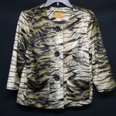 Ruby Rd. Women's Size 8 Brushed Mob Wife Animal Print Jacket Blazer - Image 1 of 4