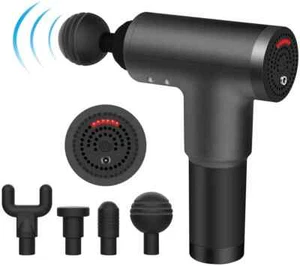 Massage Gun Percussion Massager Deep Tissue Muscle Vibrating Relaxing + 4 Heads - Picture 1 of 13