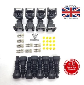 8X BOSCH Fuel injector Plug Connector Junior Power Timer 2pin For Jetronic EV1 - Picture 1 of 1