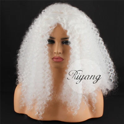 Women's Afro Kinky Curl Synthetic Hair Wigs 24" Long Micro Curly Hairpieces 60cm - Image 1 of 4