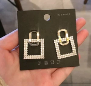 Schöne goldene Designer-inspirierte modische Damen-Ohrhänger Ohrstecker UK - Bild 1 von 10