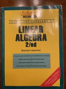 Schaum's Outline Series - Linear Algebra by Seymour Lipshultz - Picture 1 of 8
