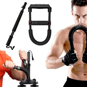 Heavy Duty Power Bar Twister Wrist Arm Strength Shoulder Chest Expander Exercise - Picture 1 of 25