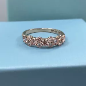 Bague de mariage diamant rose 1,00 TCW ronde taille brillant cultivée en laboratoire or rose 14 carats - Photo 1 sur 16