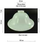 Lampenschirm antik weiß Glasschirm kegelförmig Milchglas matt Jugendstil