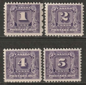 Canada 1930 Sc J6-9 postage due partial set MH* - Bild 1 von 1