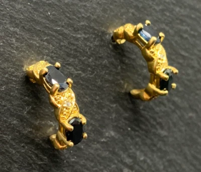 Ohrstecker  Saphir & Diamant   925er Silber - Bild 1 von 4