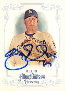 A.J. Ellis autographed baseball card (Dodgers) 2013 Topps Allen & Ginters #265