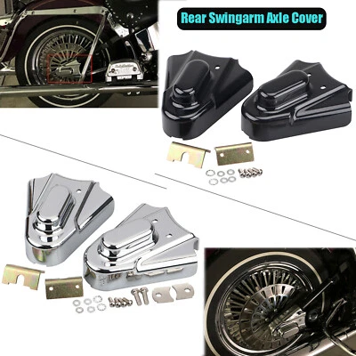 Rear Swingarm Axle Covers For Harley Softail 86-07 FXST FLSTN FLSTS Fatboy FLST - Image 1 of 4