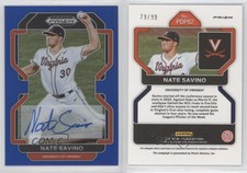2022 Panini Prizm Draft Picks Blue Prizm Auto /99 Nate Savino #PDP82 Auto