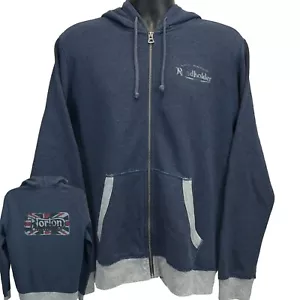 Norton Motorcycles Lucky Brand Hoodie großer Straßenhalter Fahrrad Sweatshirt Herren blau - Bild 1 von 10