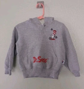 Vintage Ggirls/Child Dr. Seuss hooded sweatshirt Size 4 Gray used As-Is  - Picture 1 of 8