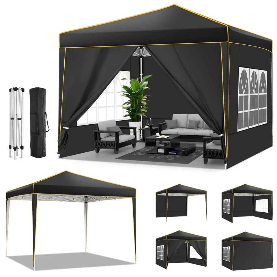 CAROMA 3x3m Pavillon Faltpavillon Partyzelt Gartenzelt Pavillion Wasserdicht UV Schutz