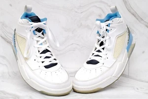 Men's NIKE Jordan Flight 9.5 Premium White Blue Legend Basketball Shoes Size 13 - Picture 1 of 11