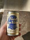 Beautiful Mini  Pabst Blue Ribbon Beer  Bank Top Can Empty Can NO ALCOHOL 