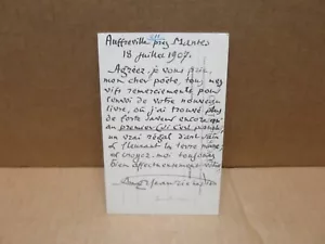 JEAN RICHEPIN (1849-1926) poet novelist postcard text autograph 1907 - Picture 1 of 2