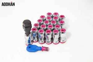 12mmX1.25 AodHan XT45 Chrome/Red Cap Racing Lug Nut (Set of 20 Piece w/Key) - Picture 1 of 1