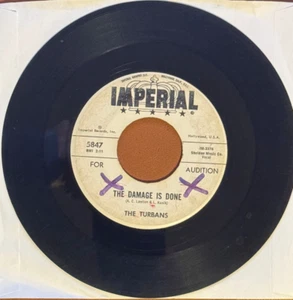 The Turbans ‎– I Wonder (I Wanna Know) / The Damage Is Done - 7" RECORD - Picture 1 of 2